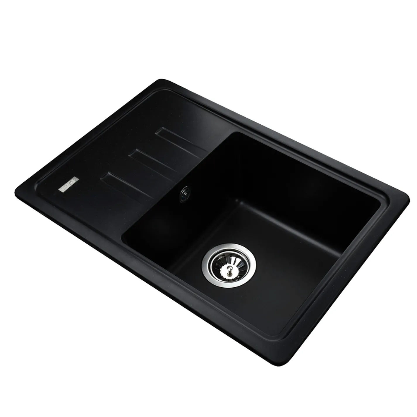 Гранітна мийка Globus Lux MONO 620х435-А0002, чорний - Фото 1